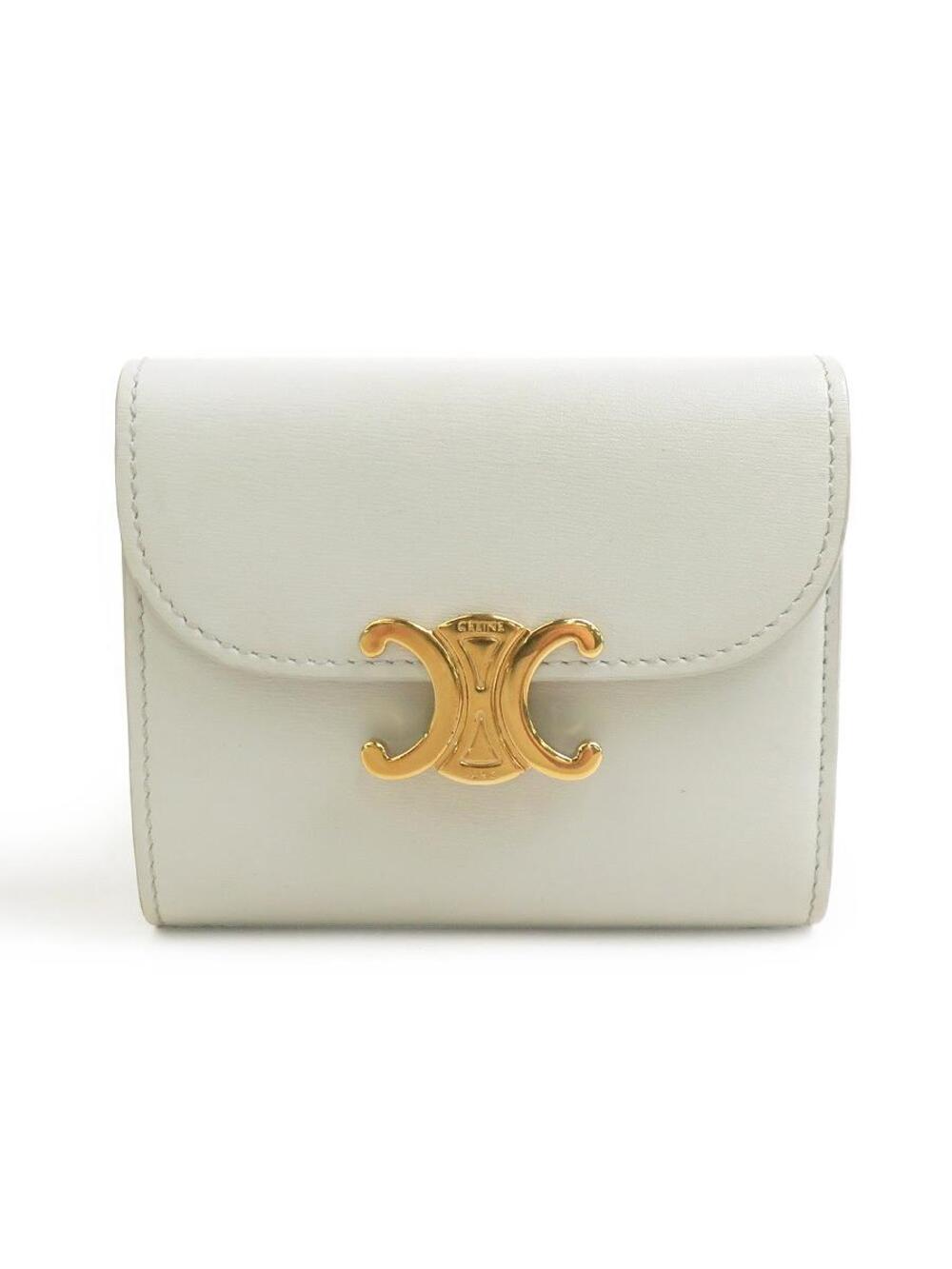 Auth Celine Trifold Wallet Light #366541C40B